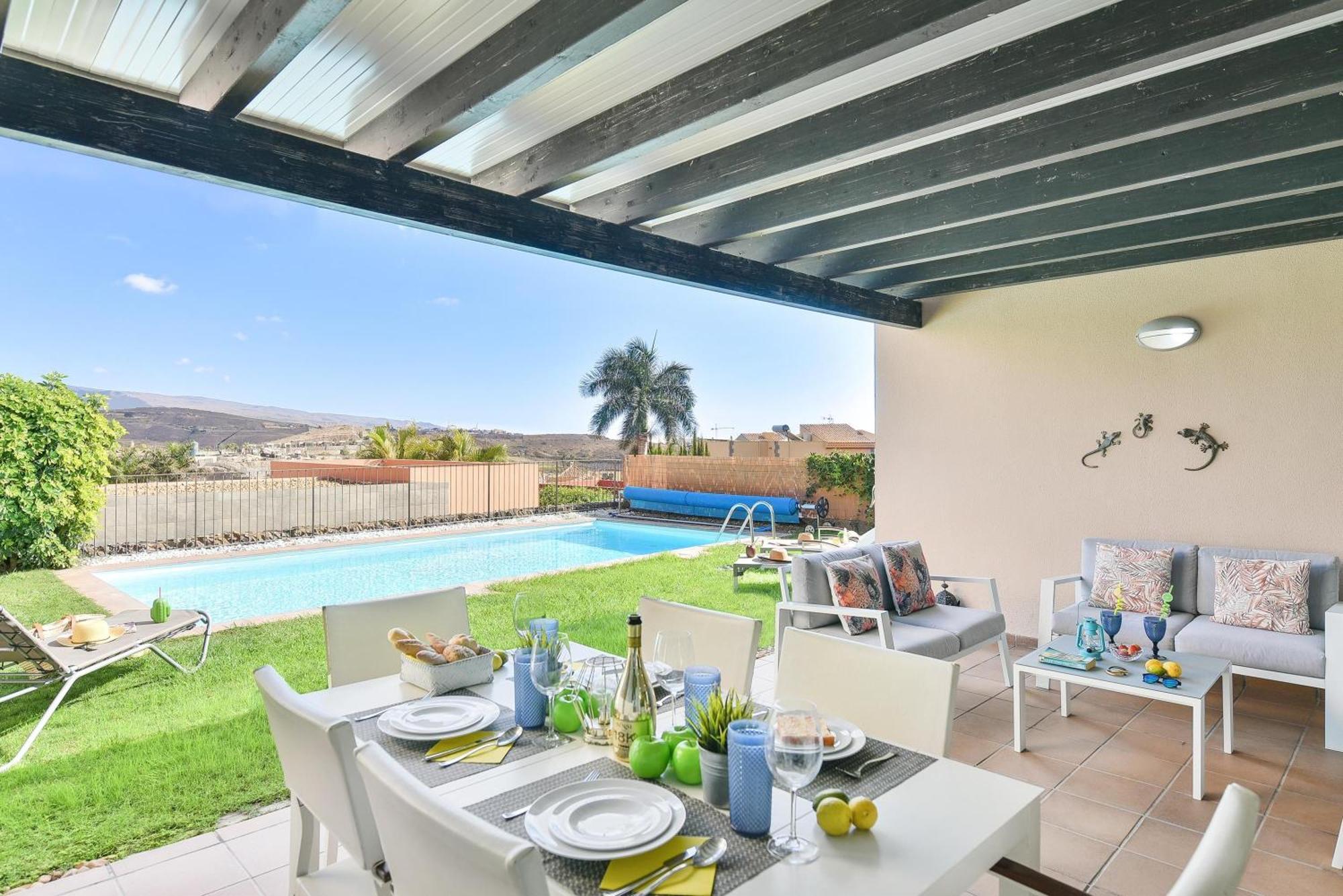 Salobre Golf Siete Luxury Retreat In Gran Canaria Private Outdoor Heatable Pool Bbq Facilities Shaded Outdoor Dining Area Salobre,